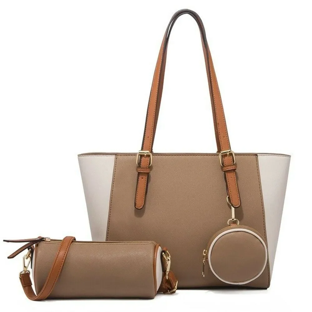 Geometric Print Handbags for Women Fashion Tote Bags Shoulder Bag Set 3pcs